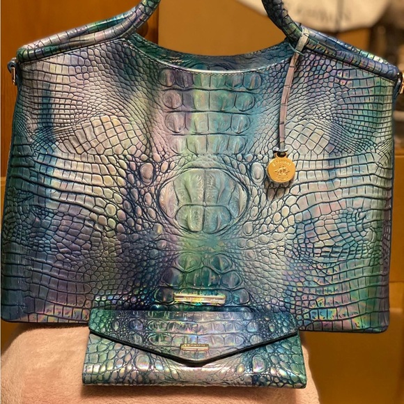 Brahmin Elaine Blue Topaz Melbourne and matching Veronica...
